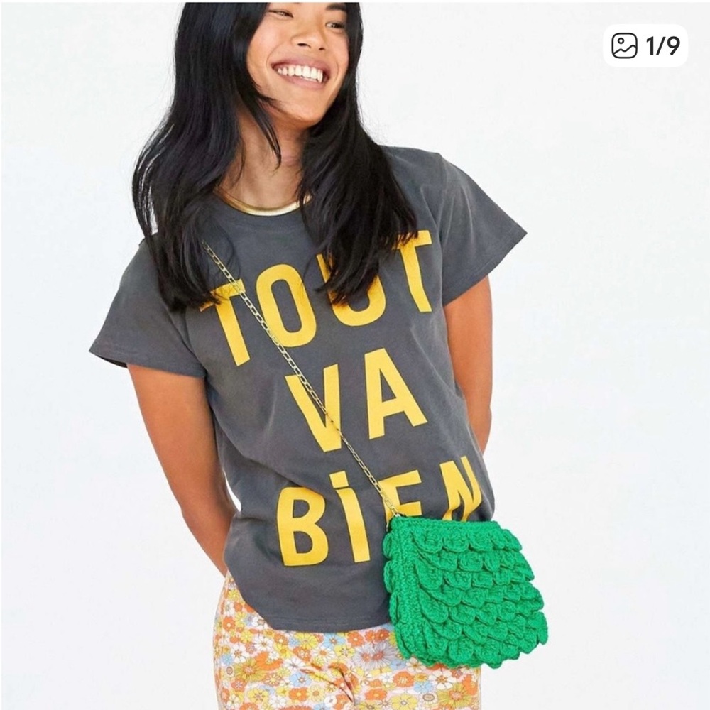 Clare V Tout Va Bien faded classic tee